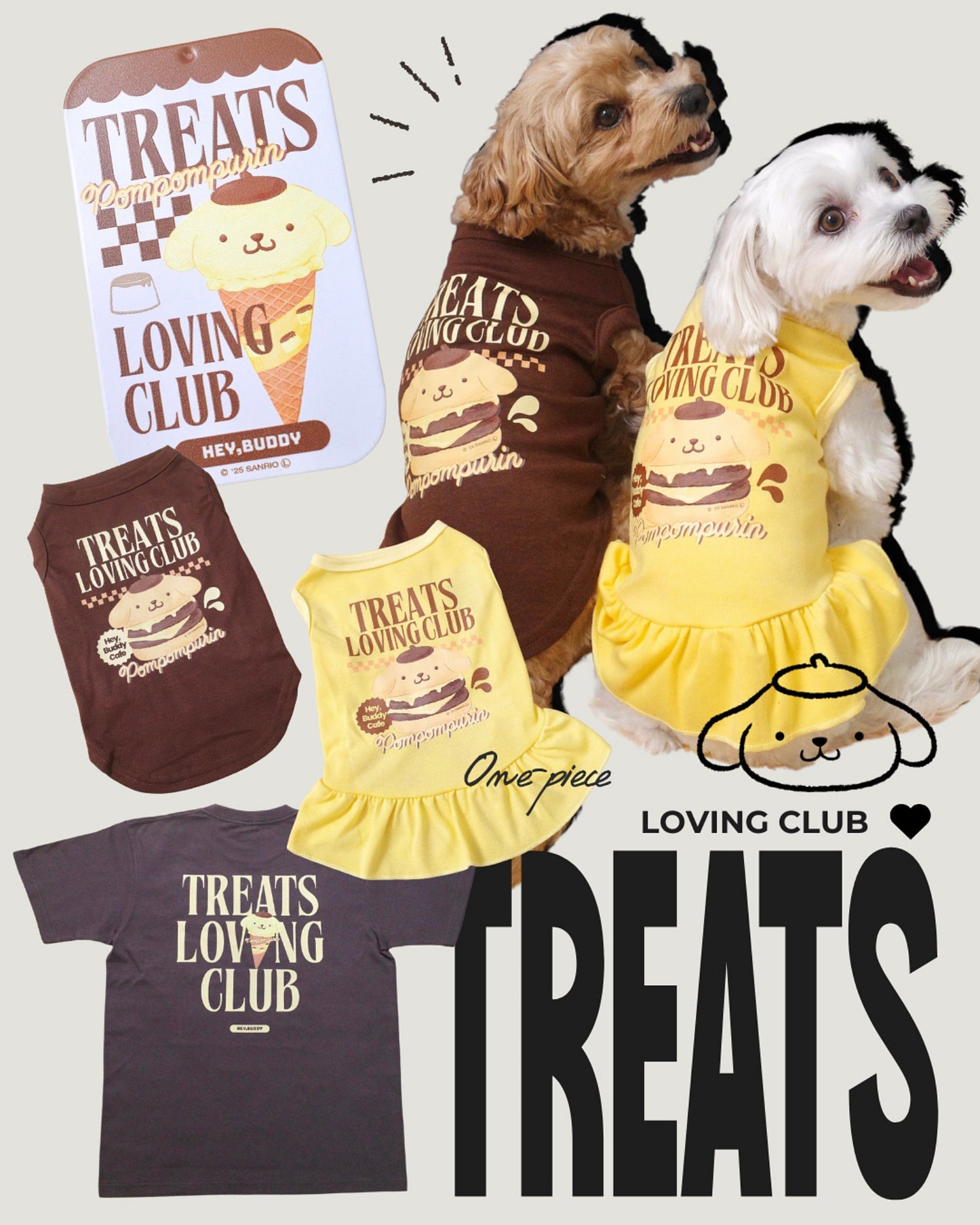 <10/17予約開始>【POMPOMPURIN】おやつ大好きくらぶ。Tシャツ