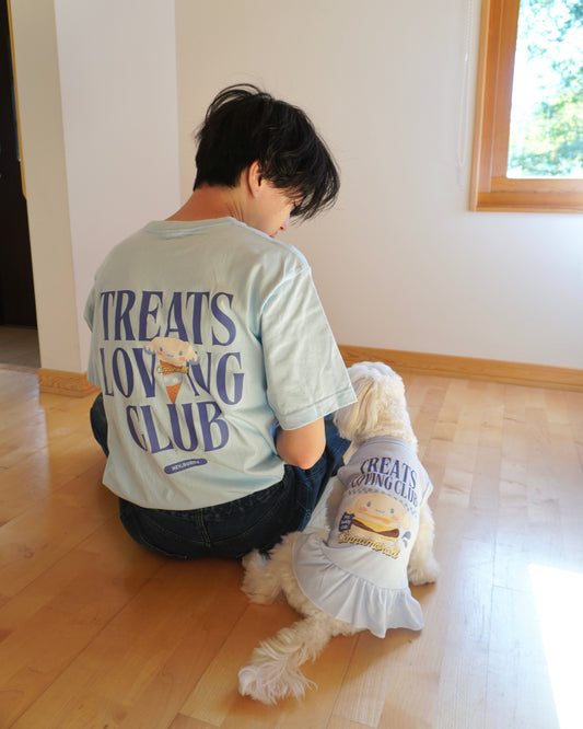 <予約>【CINNAMOROLL】おやつ大好きくらぶ。ペアTシャツ