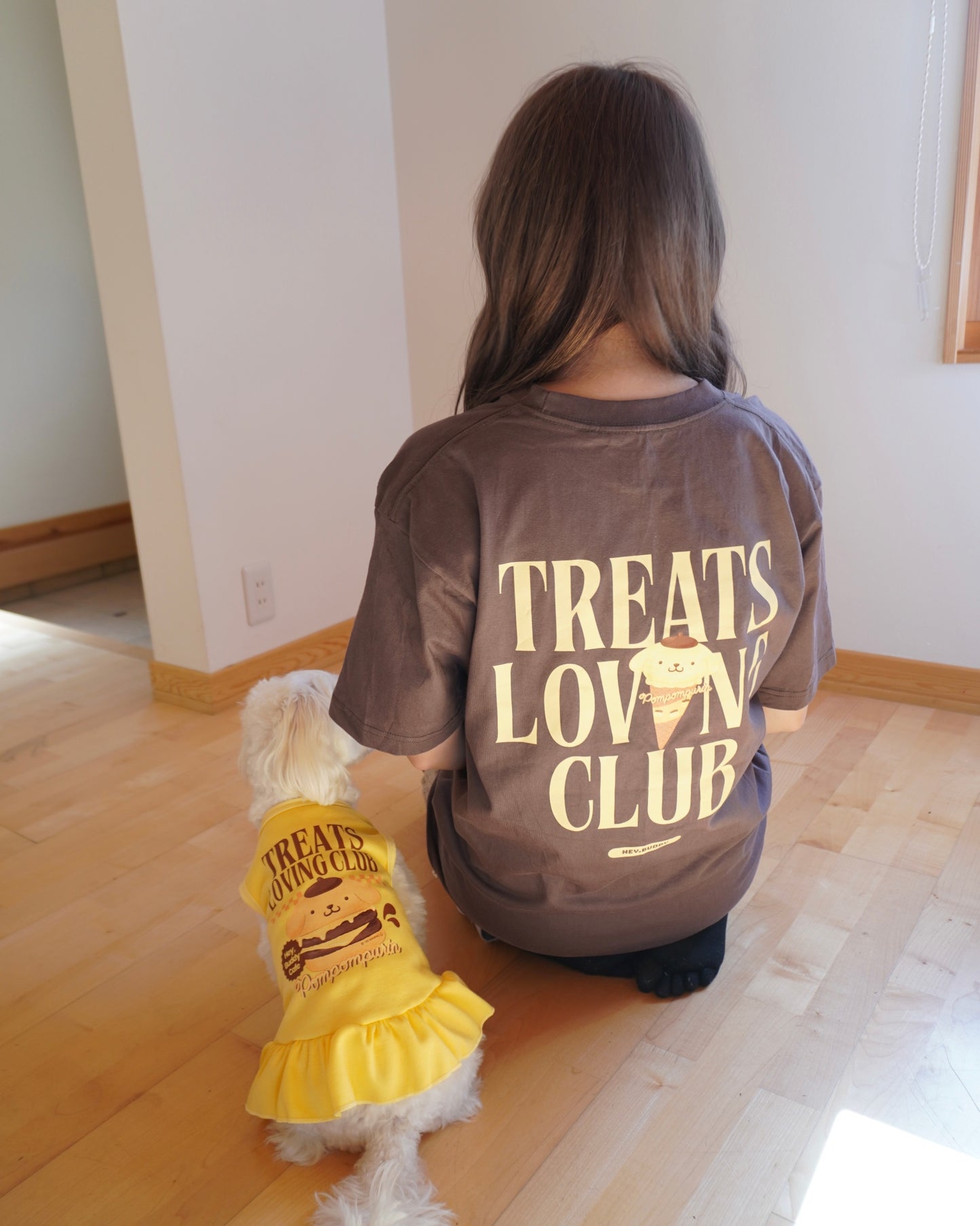 <10/17予約開始>【POMPOMPURIN】おやつ大好きくらぶ。ペアTシャツ