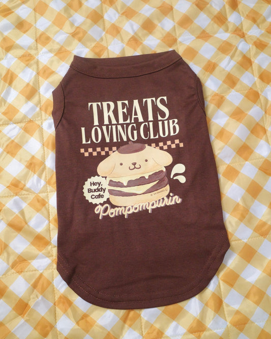 <予約>【POMPOMPURIN】おやつ大好きくらぶ。Tシャツ