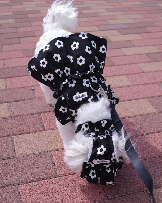 monotone flower bonnet - HEY,BUDDY