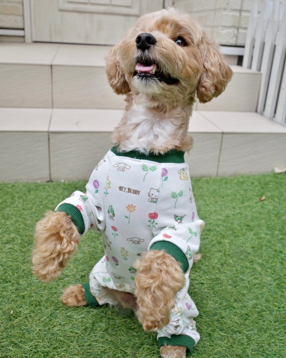 12/5発売【SANRIO CHARACTERS】総柄フラワーロンパース - HEY,BUDDY