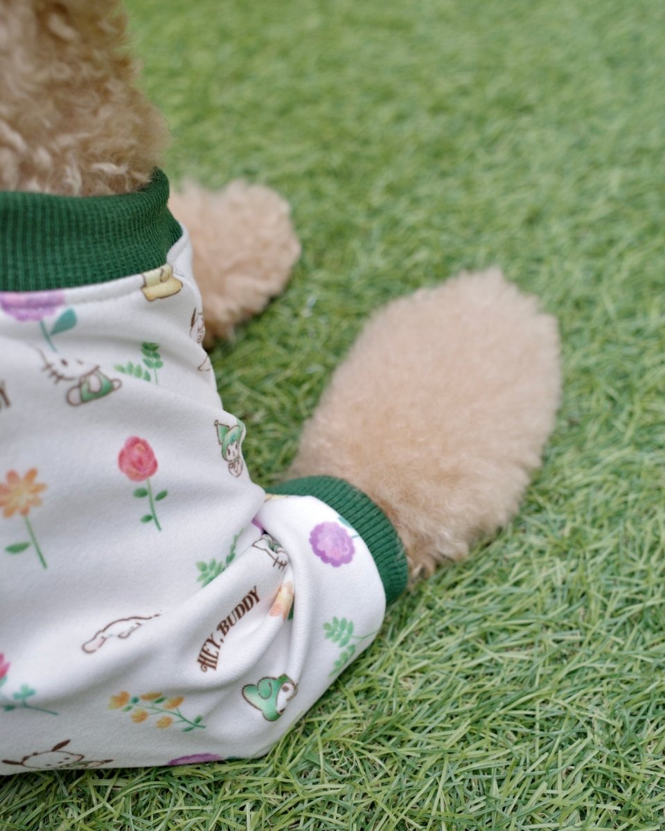 12/5発売【SANRIO CHARACTERS】総柄フラワーロンパース - HEY,BUDDY