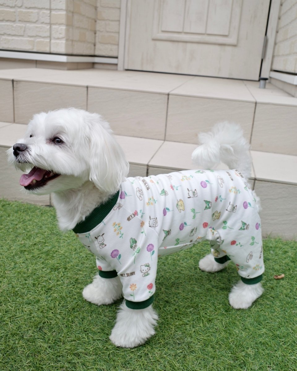 12/5発売【SANRIO CHARACTERS】総柄フラワーロンパース - HEY,BUDDY