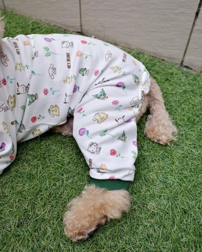 12/5発売【SANRIO CHARACTERS】総柄フラワーロンパース - HEY,BUDDY