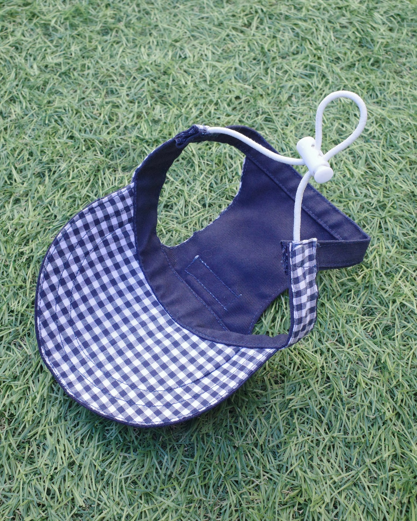 gingham check baseball cap