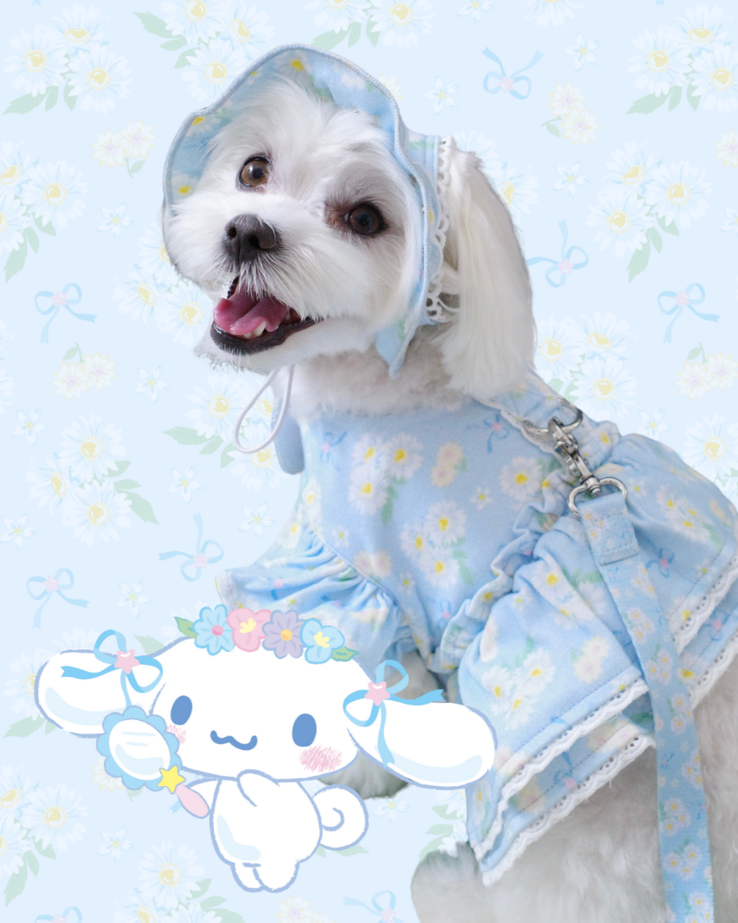 ＜予約＞【CINNAMOROLL】flower lace bonnet