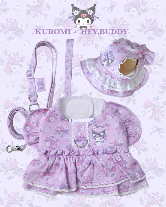 ＜予約＞【KUROMI】flower double lace harness