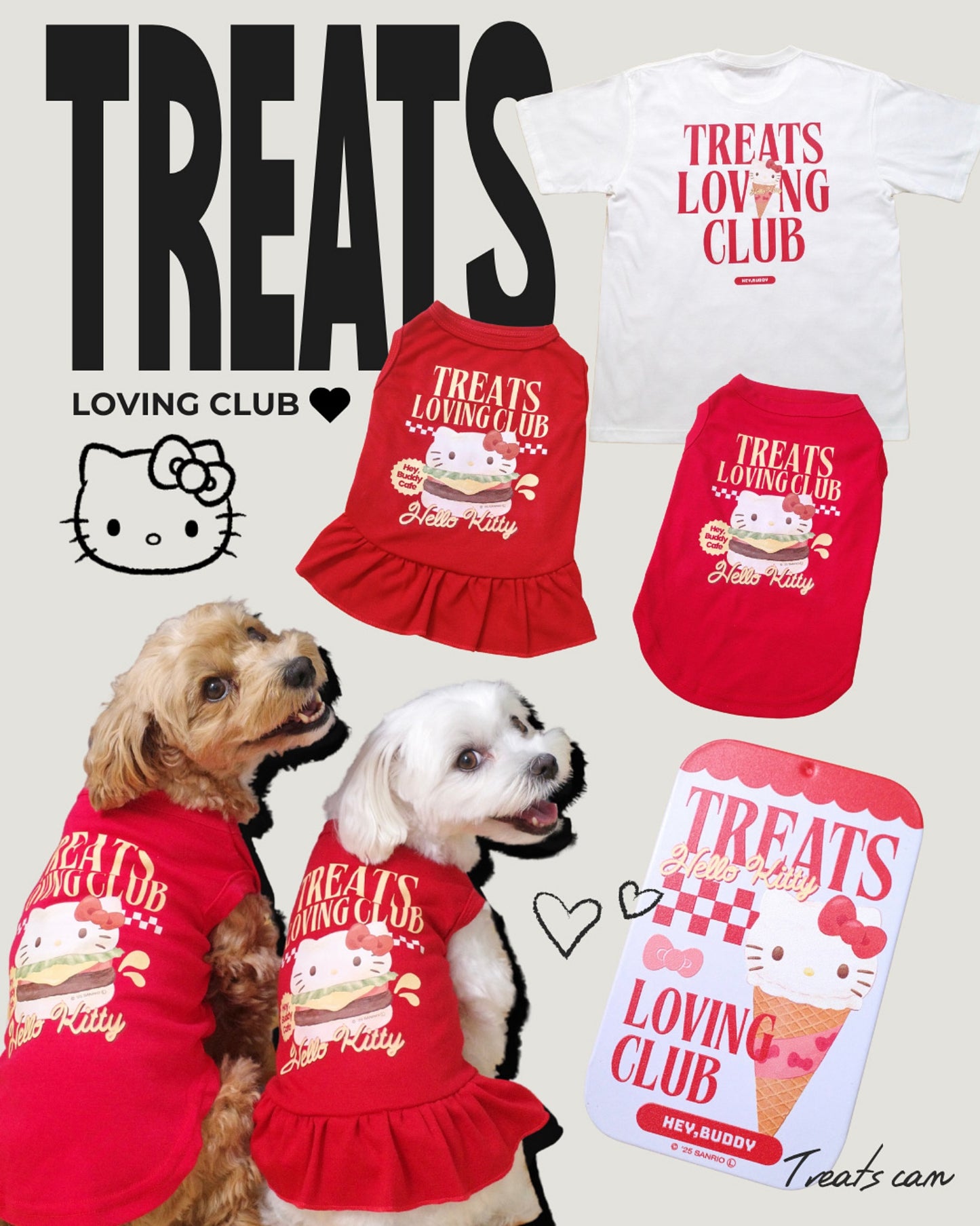 ＜予約＞【HELLO KITTY】おやつ大好きくらぶ。Tシャツ