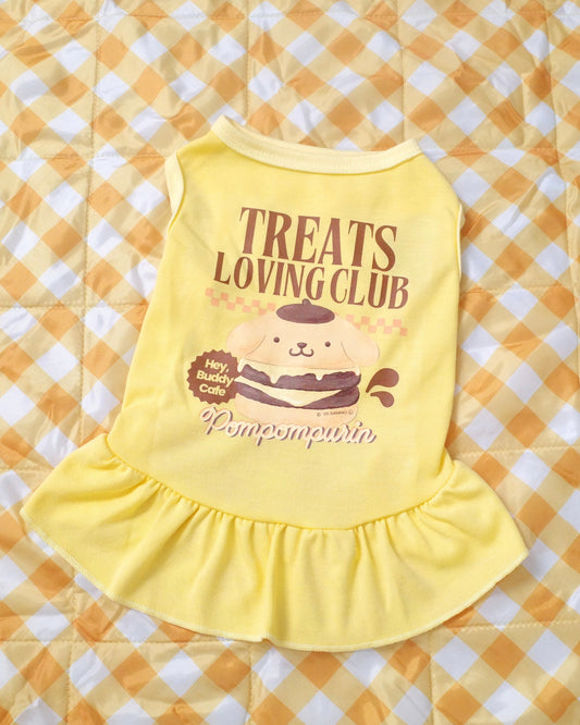 ＜10/17予約開始＞【POMPOMPURIN】おやつ大好きくらぶ。ワンピース
