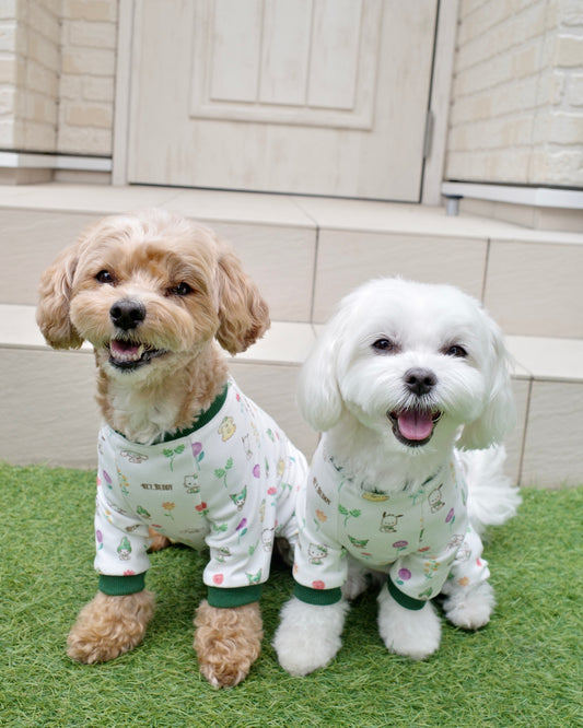 12/5発売【SANRIO CHARACTERS】総柄フラワーロンパース