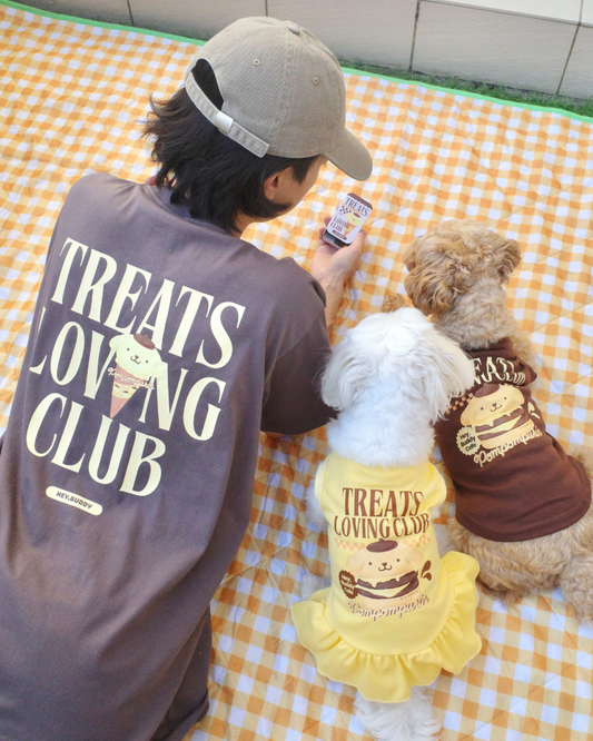 ＜10/17予約開始＞【POMPOMPURIN】おやつ大好きくらぶ。ペアTシャツ