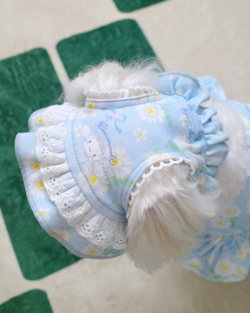 【CINNAMOROLL】flower lace bonnet - HEY,BUDDY