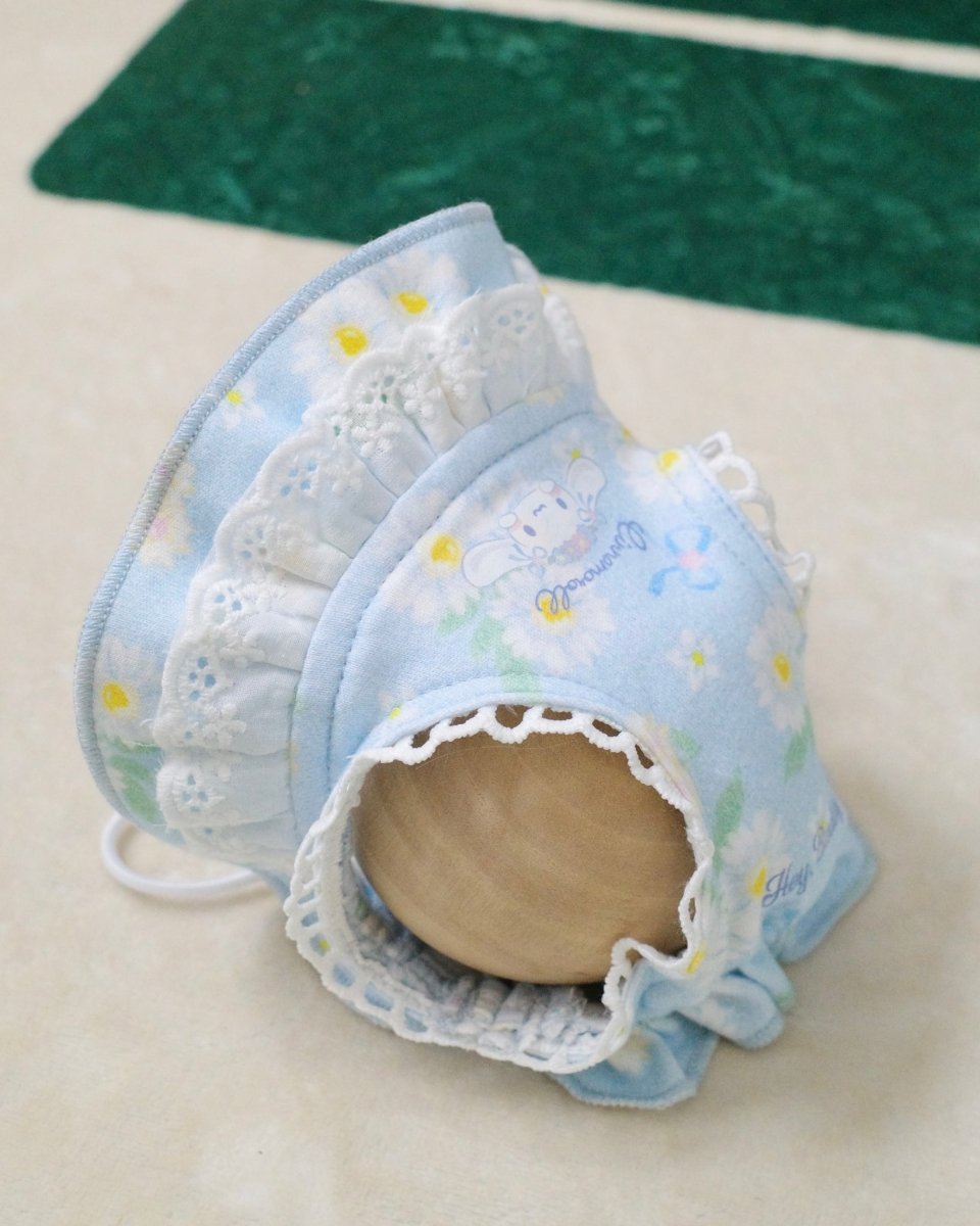 【CINNAMOROLL】flower lace bonnet - HEY,BUDDY