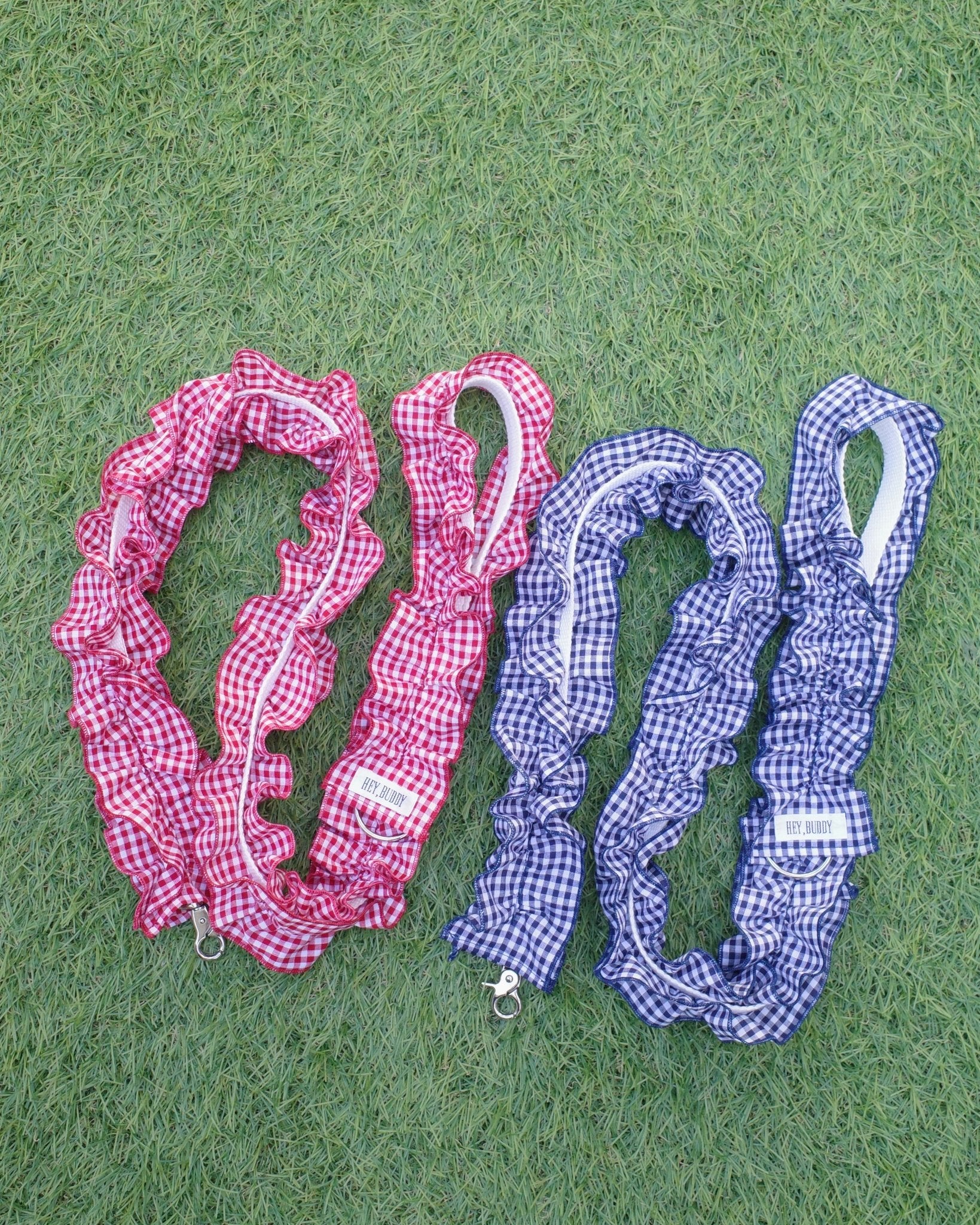 gingham check leash - HEY,BUDDY