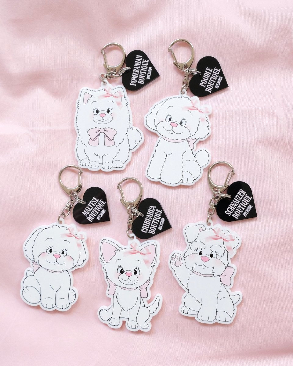 girly dog acryl keyholder - HEY,BUDDY