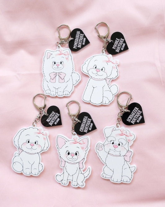 girly dog acryl keyholder - HEY,BUDDY