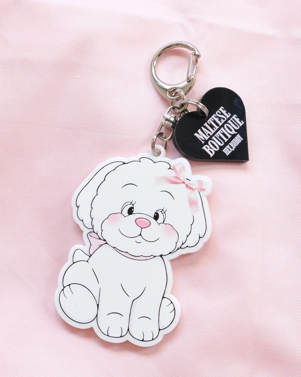 girly dog acryl keyholder - HEY,BUDDY