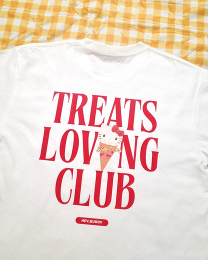 【HELLO KITTY】おやつ大好きくらぶ。ペアTシャツ - HEY,BUDDY