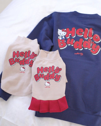 HELLO,BUDDY PAIR SWEAT T - SHIRT - HEY,BUDDY