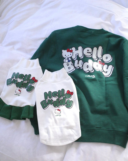 HELLO,BUDDY PAIR SWEAT T - SHIRT - HEY,BUDDY