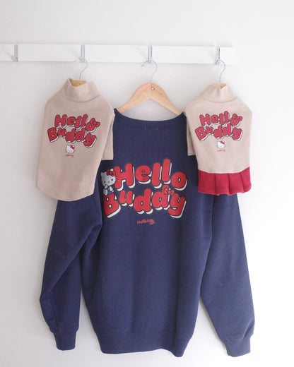 HELLO,BUDDY PAIR SWEAT T - SHIRT - HEY,BUDDY