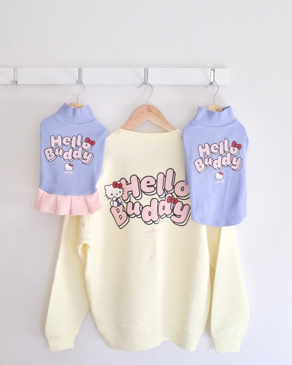 【HELLO,KITTY】ハイネックTシャツ - HEY,BUDDY