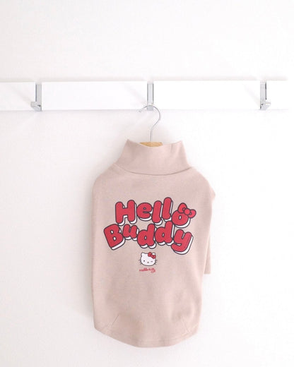 【HELLO,KITTY】ハイネックTシャツ - HEY,BUDDY