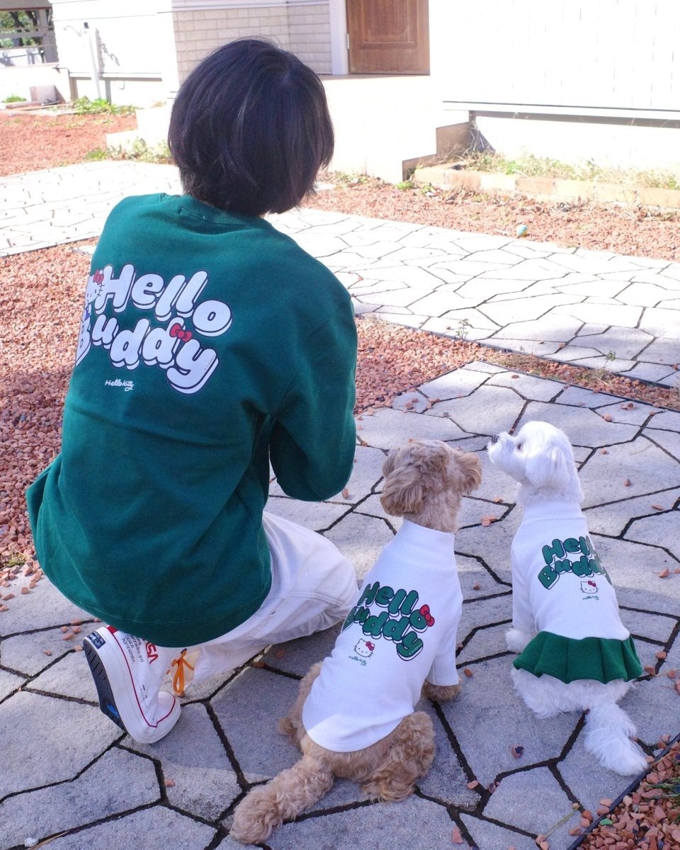 【HELLO,KITTY】ハイネックTシャツ - HEY,BUDDY