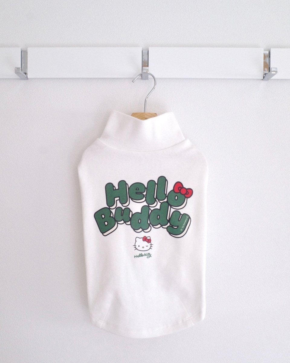 【HELLO,KITTY】ハイネックTシャツ - HEY,BUDDY