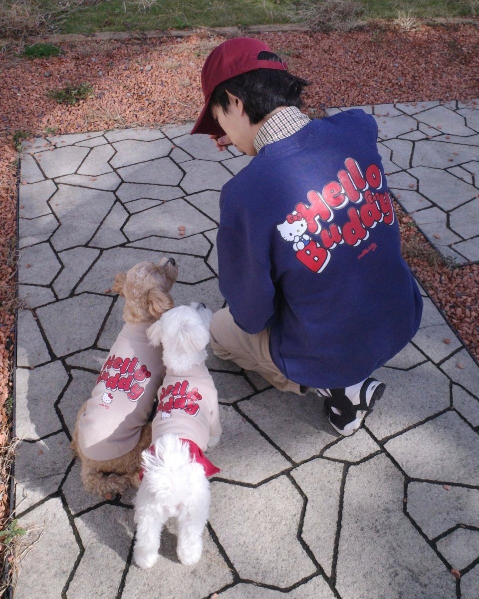 【HELLO,KITTY】ハイネックTシャツ - HEY,BUDDY