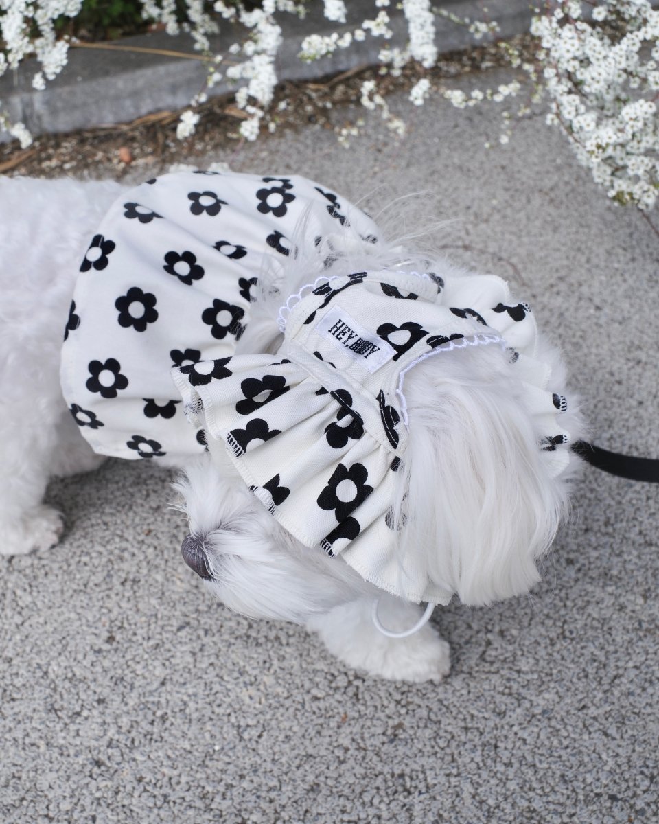 monotone flower bonnet - HEY,BUDDY