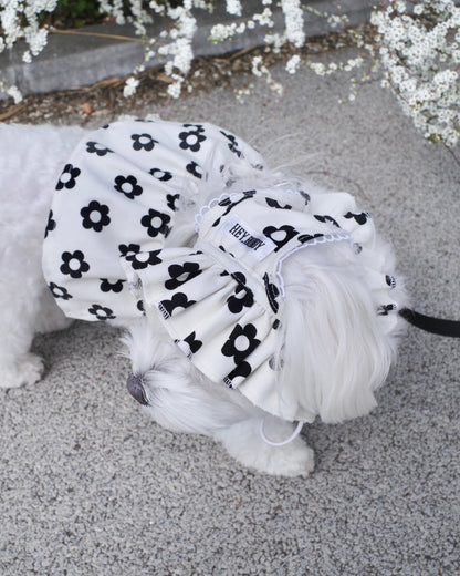 monotone flower bonnet - HEY,BUDDY