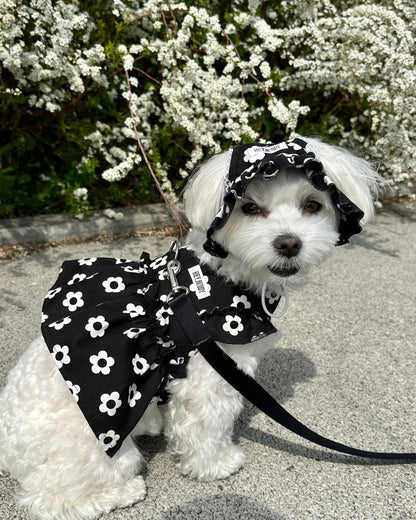 monotone flower bonnet - HEY,BUDDY