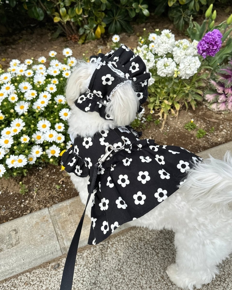 monotone flower bonnet - HEY,BUDDY