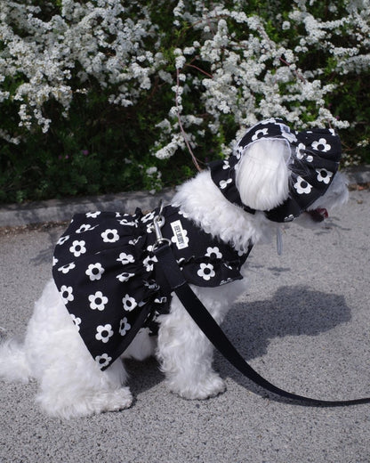 monotone flower bonnet - HEY,BUDDY