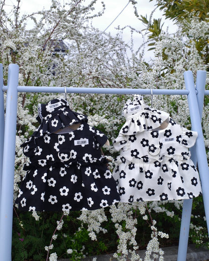 monotone flower bonnet - HEY,BUDDY