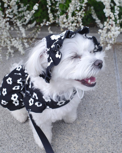 monotone flower bonnet - HEY,BUDDY