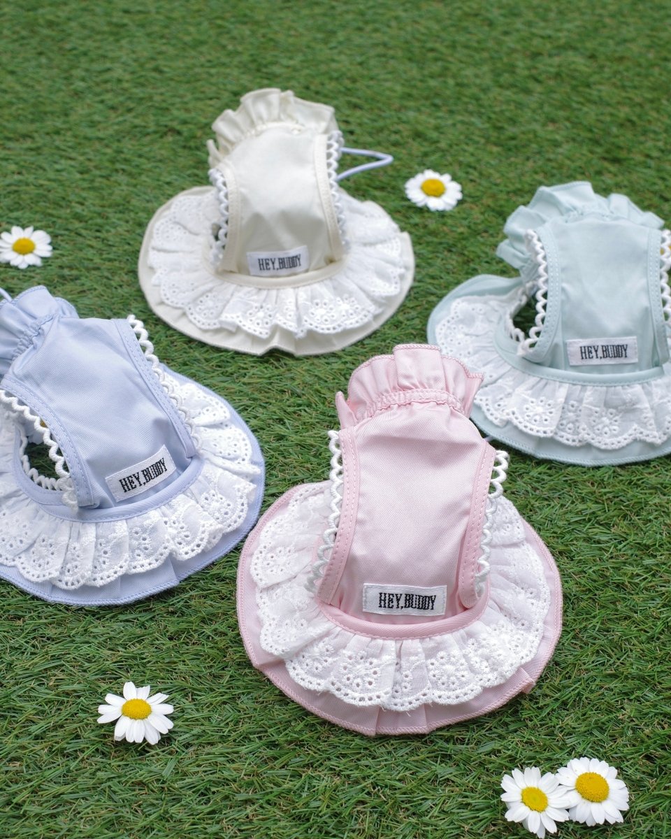 pastel lace bonnet - HEY,BUDDY