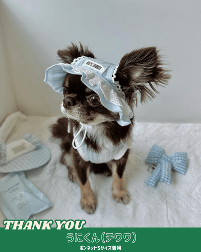 pastel lace bonnet - HEY,BUDDY