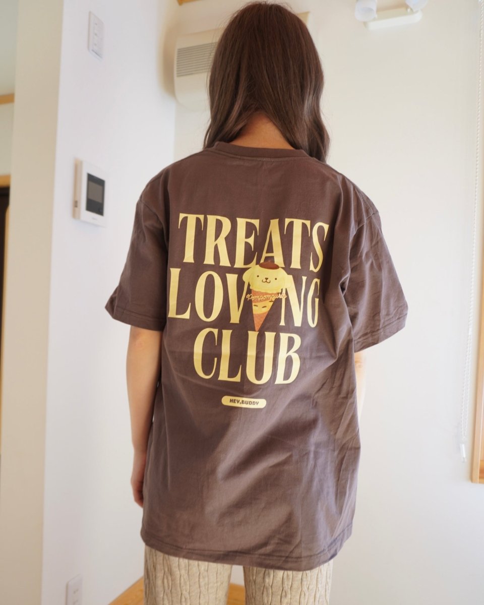 【POMPOMPURIN】おやつ大好きくらぶ。ペアTシャツ - HEY,BUDDY