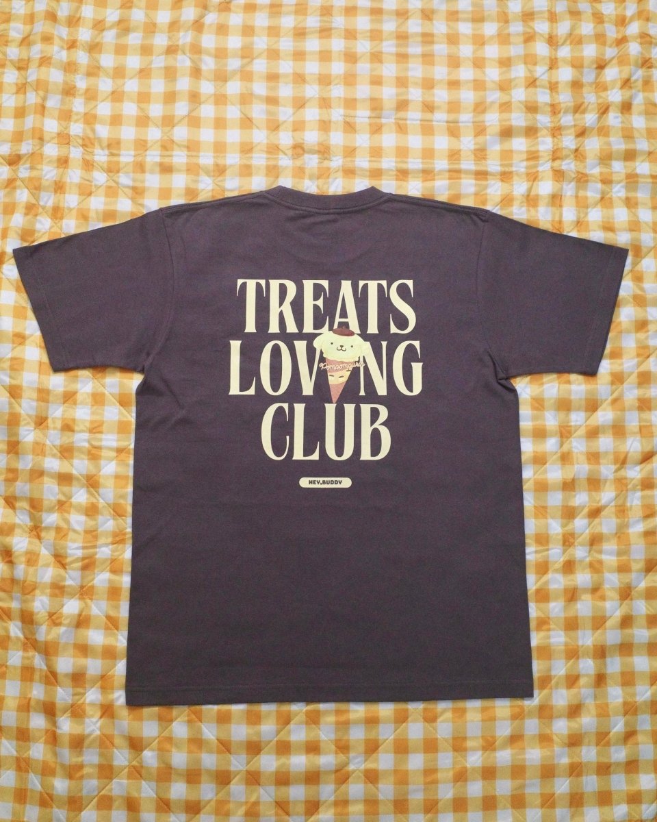 【POMPOMPURIN】おやつ大好きくらぶ。ペアTシャツ - HEY,BUDDY