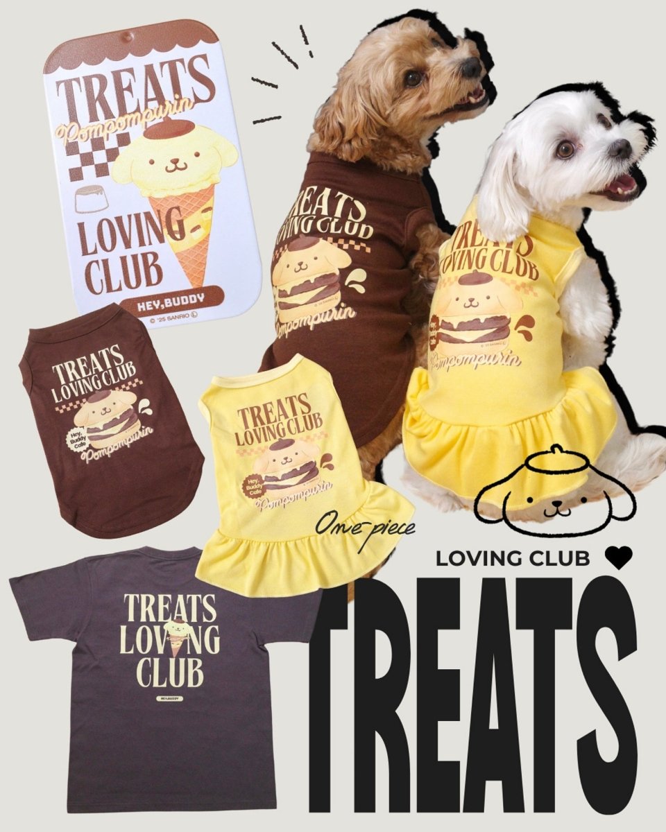 【POMPOMPURIN】おやつ大好きくらぶ。Tシャツ - HEY,BUDDY