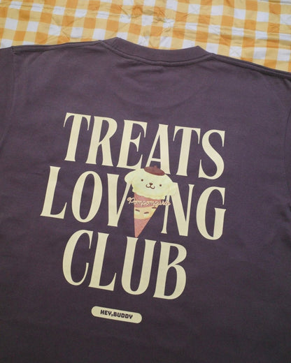 【POMPOMPURIN】おやつ大好きくらぶ。ペアTシャツ - HEY,BUDDY