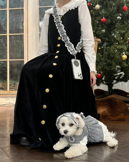 trad lace shoulder strap - HEY,BUDDY