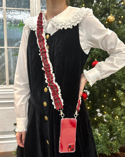 trad lace shoulder strap - HEY,BUDDY