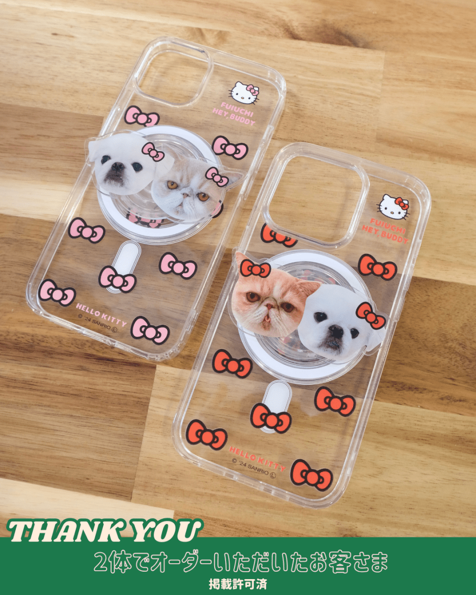 ViVi掲載【HELLO,KITTY】リボンスマホケース - MagSafe対応 - HEY,BUDDY