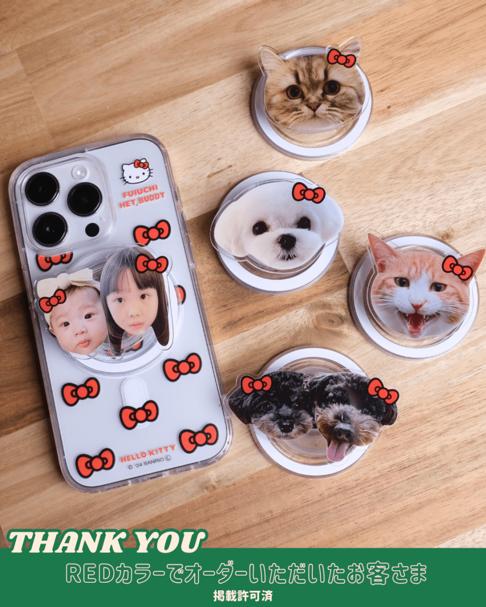 ViVi掲載【HELLO,KITTY】リボンスマホケース - MagSafe対応 - HEY,BUDDY